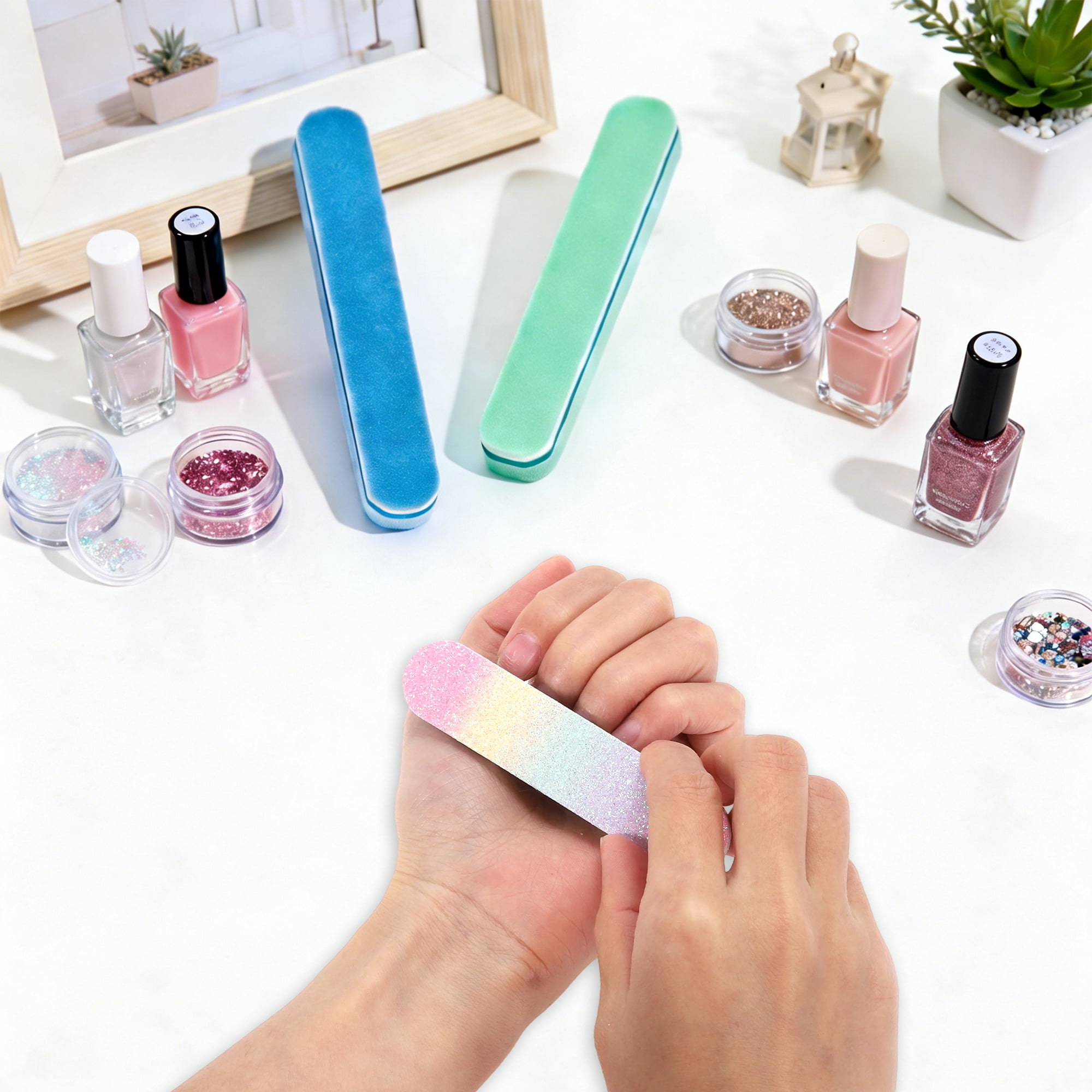 Unique Bargains Portable Manicure Tools Kit for Nail Care Colorful