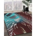 thumbnail image 3 of Ahgly Company Machine Washable Indoor Rectangle Transitional Dark Scarlet Red Area Rugs, 2' x 4', 3 of 7