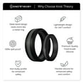 thumbnail image 6 of Dark Grey Stripe Silicone Ring For Men and Women 5mm Bandwidth, 6 of 7