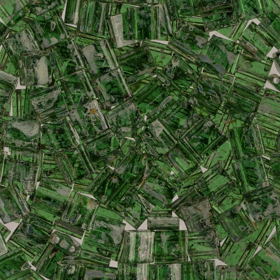 Miyuki TILA 5mm 2-Hole Square Glass Beads TL-4507 Green with Turquoise Picasso Transparent 5.2 Grams