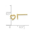 thumbnail image 2 of 14k Yellow Gold Polished Double Love Heart Post Earrings 5x6mm Wide Stud Earring for Women, 2 of 2