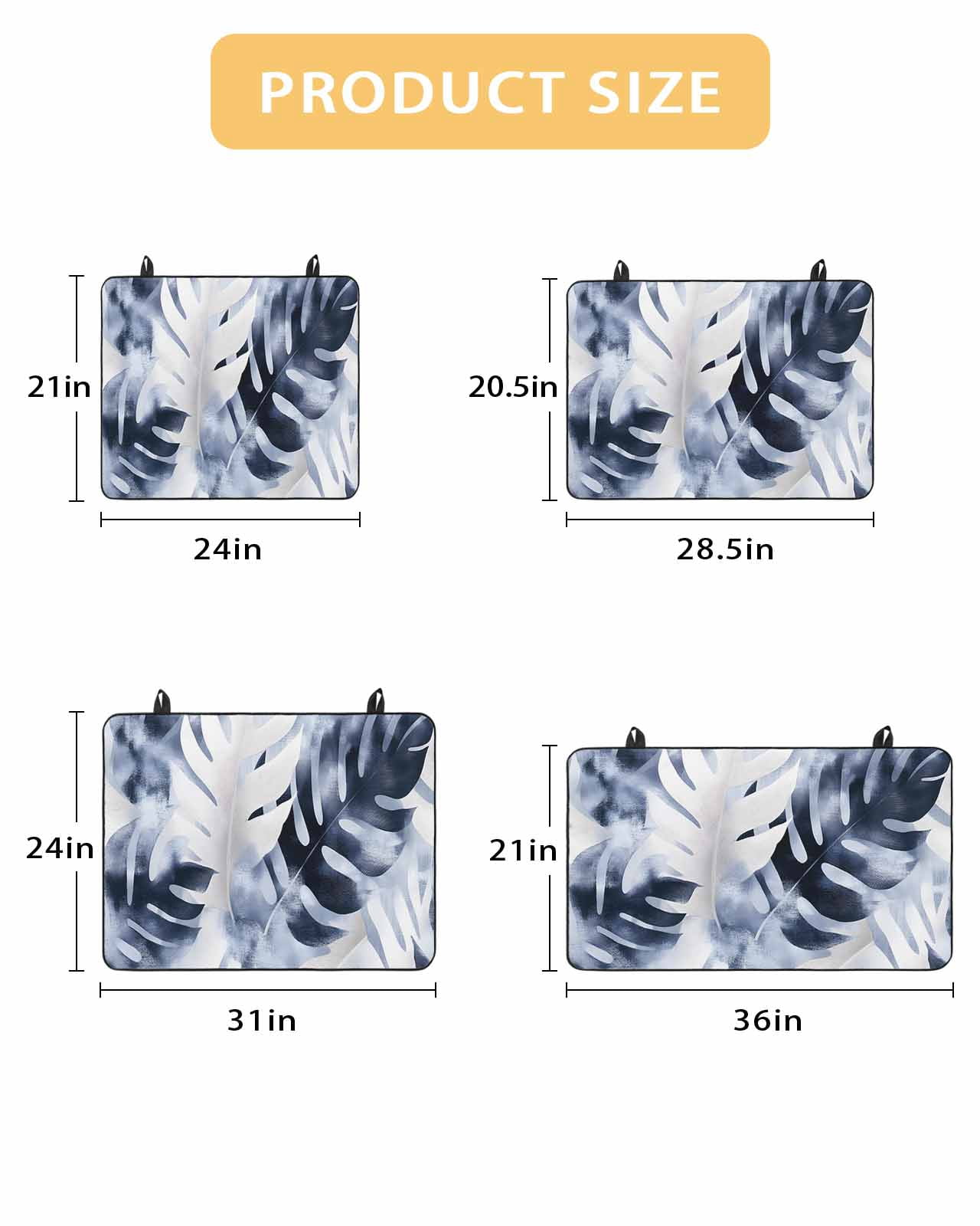 nqOlkjepod Large Induction Cooktop Protector Mat 36"x21", Navy Blue Palm Leaves Stove Top Covers for Electric Stove, Tropical Botanical Vintage Stove Burner Cover Mats, Glass Top Stove Cover