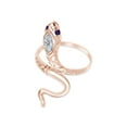 thumbnail image 3 of AFFY Simulated Alexandrite & CZ Snake Womens Band Ring 14k Rose Gold Over 925 Sterling Silver, 3 of 4