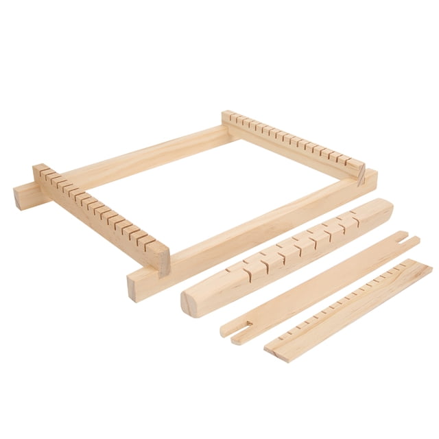 Mini telar de madera tradicional para niños, telar hecho a mano, juguete educativo