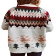 thumbnail image 3 of Chandail de Noël pour Femmes en Tricot, Chandail à Manches Longues, Col Rond, Hauts d'Hiver Elk, 3 of 9
