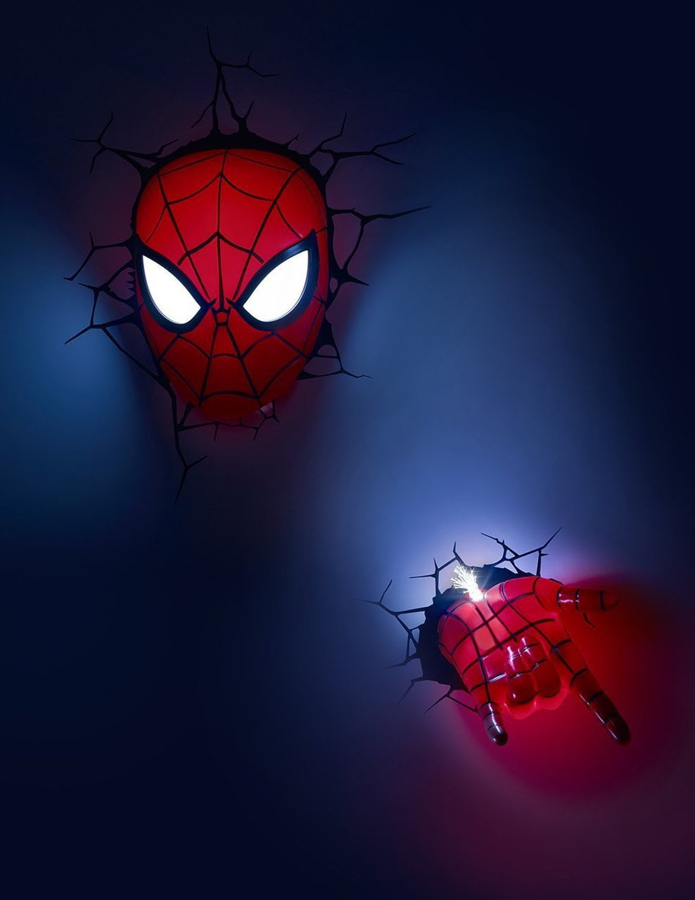 Mini 3D FX Deco Light  Spider-man Mask Led Night Lamp Wall Mounted Design 