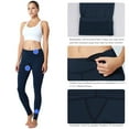 thumbnail image 4 of Women's Fleece Lined Winter Leggings Thermal Yoga Pants Inner Pocket Dark Blue Size S, 4 of 6