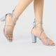 thumbnail image 2 of Sandalias De TacÃ³n Grueso OrdÃ³n Arriba Correas De Tiras Para Mujeres Azul 37 Unique Bargains Sandalia, 2 of 7