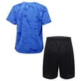 thumbnail image 2 of Alvivi Kids Boys Football Soccer Jersey Sport Team Uniform Outfit Short Sleeve T-Shirt and Shorts Set Blue 13-14, 2 of 7