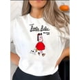 thumbnail image 2 of Motif Fille Anglaise en Colère Imprimé Mode Tendance Col Rond Manches Courtes, T-Shirt de Sport Simple et Décontracté, Haut d'Été Confortable pour Femmes pendant les Vacances, 2 of 8