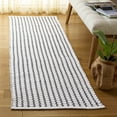 thumbnail image 2 of SAFAVIEH Cape Cod Rowina Wavy Striped Runner Rug, Ivory/Charcoal, 2'3" x 8', 2 of 10