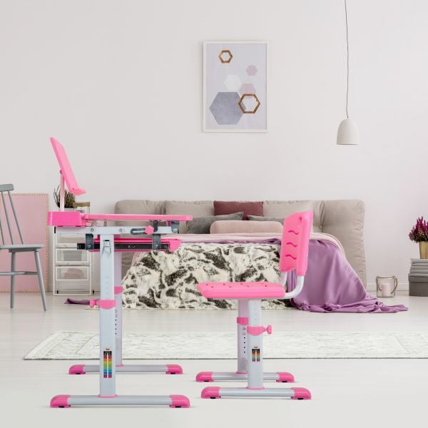 Zaqw Kids Desks, Height Adjustable Children Desk and Chair Set,Childs