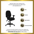 thumbnail image 3 of BizChair Mid-Back Black Fabric Multifunction Executive Swivel Ergonomic Office Chair with Adjustable Arms, 3 of 11