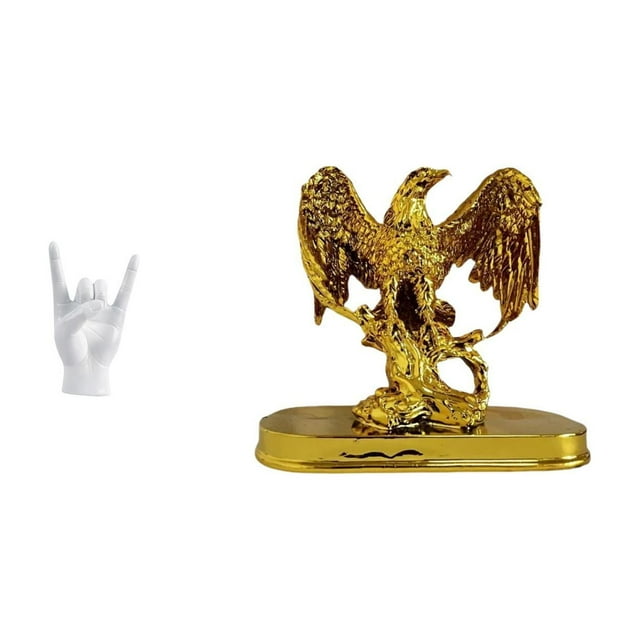 Figura decorativa de mano en gesto de rock, estatua, escultura creativa de mano, artesanía animal, adorno de arte moderno, escultura de de resina