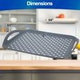 thumbnail image 4 of CUITING Serving Tray Non Slip TV Dinner Food Tray With Handles - Nonskid Anti Spill Plastic Food Carrying Tray - Rectangular - 1pc, 4 of 7