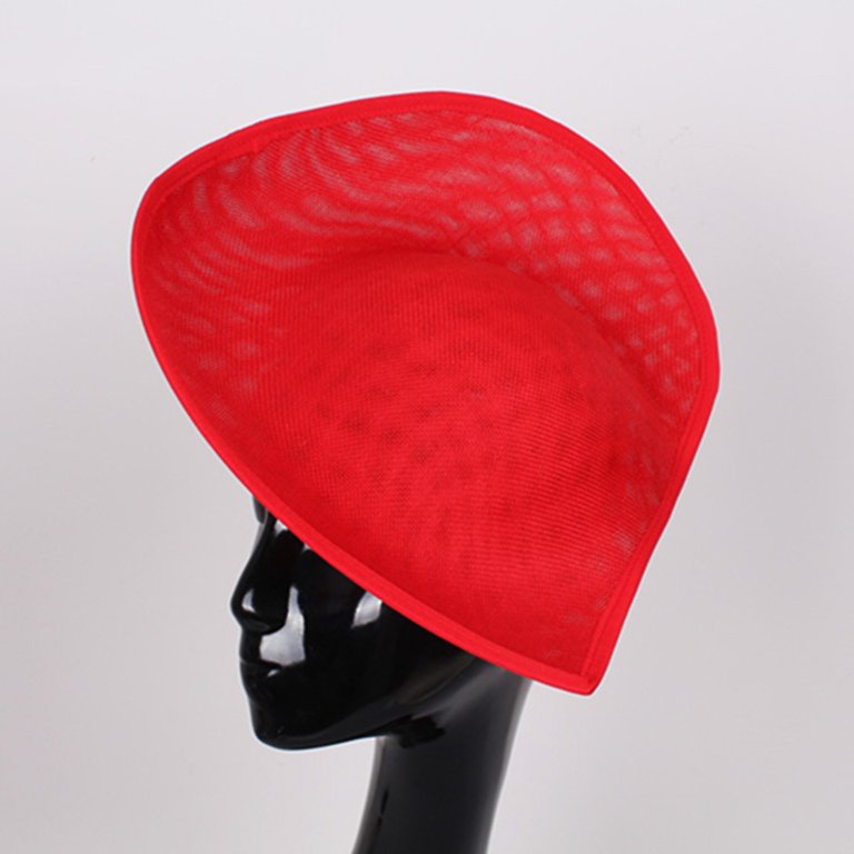 3134 Teardrop Saucer Hat Base Diy Fascinator WINDLAND Fascinator Base DIY Saucer Sinamay Hat Base  main image 4