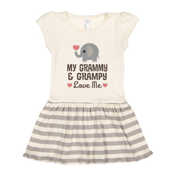 Inktastic My Grammy and Grampy Love Me Gift Outfit Gift Toddler Girl Dress