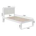 thumbnail image 2 of Leo & Lacey Madison Lit Plateforme Simple en Bois Massif, Blanc, 2 of 2