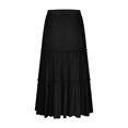 thumbnail image 5 of Loopsun Womens Summer Skirts, Women's Summer Casual Fashion Solid Color Fold Elastic Waist Skirt Black XL, 5 of 5