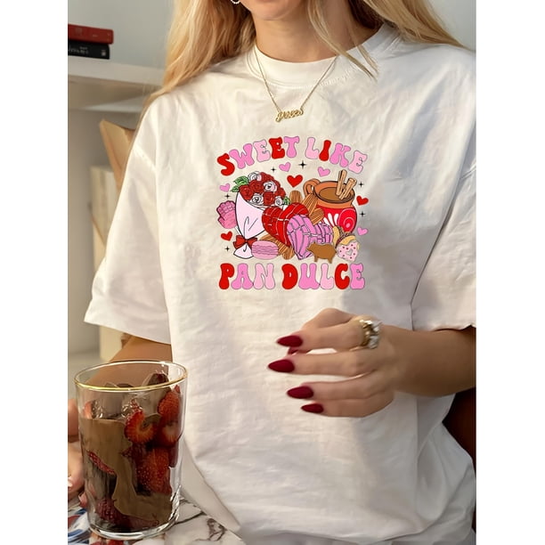 Camiseta Para Mujer De Verano Para Uso Diario, Viajes, DesplazamientosWomen's Retro Graphic Tee - Casual Round Neck Short Sleeve T-Shirt with "SMELLS LIKE " Print, White Polyester Blend, Vintage Sty