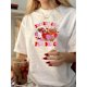 thumbnail image 1 of Camiseta Para Mujer De Verano Para Uso Diario, Viajes, DesplazamientosWomen's Retro Graphic Tee - Casual Round Neck Short Sleeve T-Shirt with "SMELLS LIKE " Print, White Polyester Blend, Vintage Sty, 1 of 6