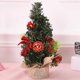 thumbnail image 1 of Mini árbol de Navidad con diseño de escena, lazo, ligero, falso árbol de Navidad, decoración navideña roja Rojo Verde, 1 of 2