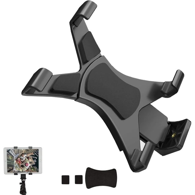 Soporte universal para trípode para tableta para Apple iPad, Samsung Galaxy Tab, Google Nexus, iPhone - Negro