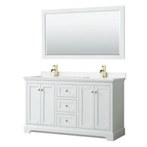 Wyndham Collection Wcv232360d-Vca-M58 Avery 60" Free Standing Double Basin Vanity Set -