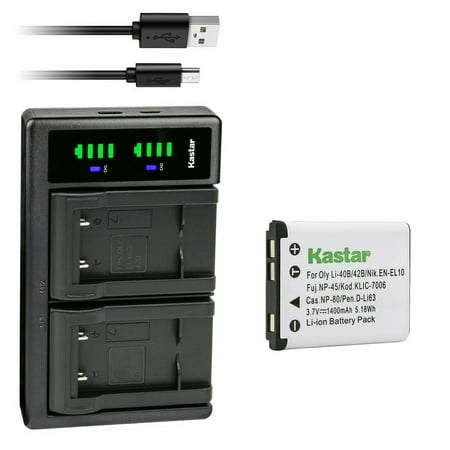 Image of Kastar 1-Pack CNP-80 Battery and LTD2 USB Charger Compatible with Casio Exilim EX-N10 Exilim EX-N20 Exilim EX-N50 Exilim EX-S5 Exilim EX-S6 Exilim EX-S7 Exilim EX-S8 Exilim EX-S9 Camera