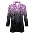 thumbnail image 4 of Fiudx Liquidación de Ofertas Flash Camiseta de Manga 3/4 con Solapa y Cuello En V a Juego para Mujer, 4 of 5