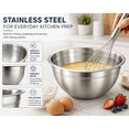 thumbnail image 3 of NULAS 6-Piece Stainless Steel Mixing Bowl Set with Lids, Nesting Metal Bowls for Kitchen – 4.5/3.5/2.5/2/1.5/1 qt, Great for Prep, Baking & Serving, Multicolor, 3 of 7