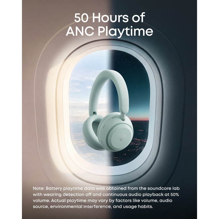 soundcore Space 2 Active Noise Cancelling Headphones, 50H Playtime