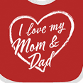 thumbnail image 4 of Inktastic I Love My Mom and Dad in White Chalk Heart Boys or Girls Baby Bib, 4 of 4