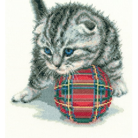 UPC: 4742022976982 | Playful kitten M708 Counted Cross Stitch Kit