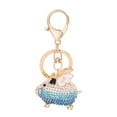 thumbnail image 2 of SPRING PARK KeyChain Rhinestone Inlaid Pig Rope Tassel Rhinestone Key Holder Ring Decoration, 2 of 8