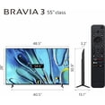 thumbnail image 2 of Sony 55 Inch 4K Ultra HD TV BRAVIA 3 LED Smart Google TV with Dolby Vision HDR and Exclusive Features for PlayStation 5 (2024 Model - K-55S30) – Open Box, 2 of 10