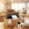 thumbnail image 6 of Bulk 4 x 6 Direct Thermal Labels | 6,000 labels Count | Fan-Folded & Perforated | Strong Adhesive Labels for USPS, UPS, FedEx Shipping Services, 6 of 6