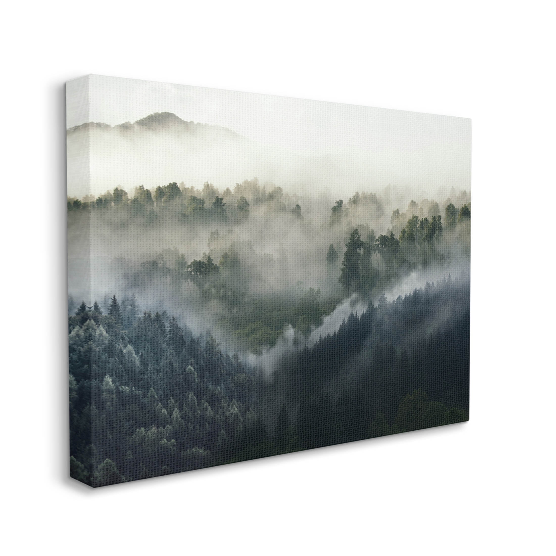 Stupell Industries Foggy Green Mountain Peaks Photograph Gallery Wrapped Canvas Print Wall Art, Design by Ziwei Li