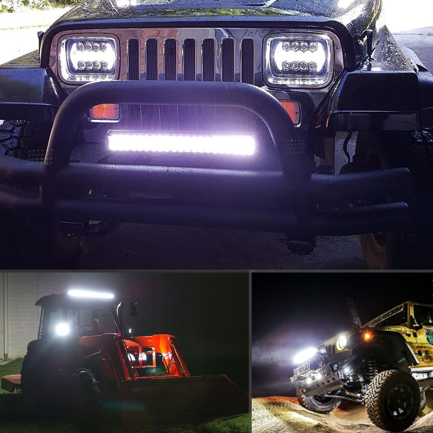 Nilight LED Light Bar 26inch 360W Flood Spot Combo Triple RoW Driving Lamp Roof Bumper off Road LED Work Lights Pods for Van Camper Wagon Car Pickup Golf Cart ATV UTV SUV Truck Boat 4x4