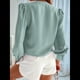 thumbnail image 5 of Blusas Informales de Negocios para Mujer, Camisas de Verano de Larga con Botones y Cuello en V, Blusas de . Verde XXL, 5 of 8