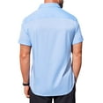 thumbnail image 5 of sogami Short Sleeve Cotton Spandex Dress Shirt Casual Button Down Shirts for Men, 5 of 8