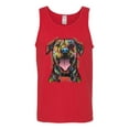 thumbnail image 3 of My Favorite Breed is The One In Need | Colorful Labrador Dog | Dean Russo Art Animal Lover Mens Sleeveless Top, Red, XL, 3 of 5