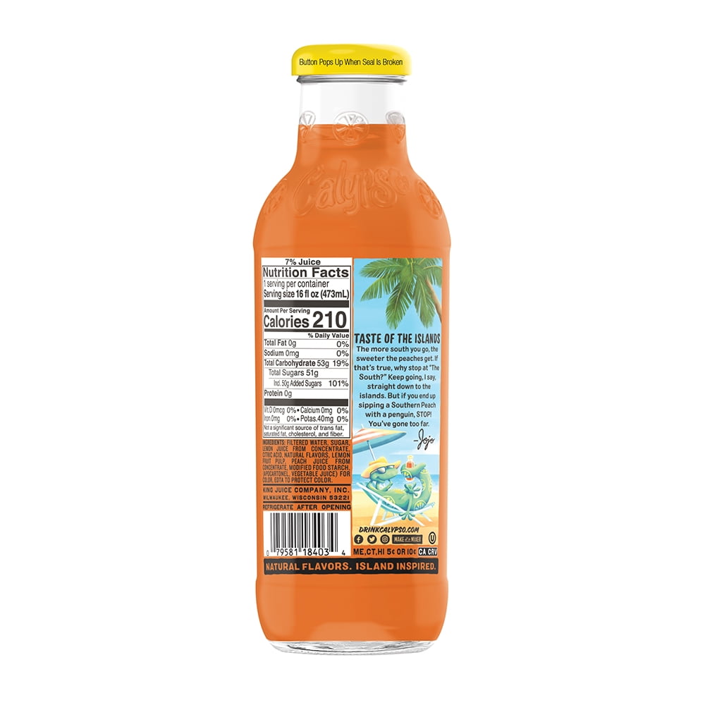 Calypso Southern Peach Lemonade 16FlOz