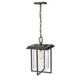 thumbnail image 4 of Millennium Lighting  Oakland 1 Light Outdoor Hanging Lantern in Powder Coated Black with ClearGlass Shades, 4 of 5