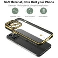 thumbnail image 4 of iPhone 15 Pro Case for Women Girl Cute Luxury Plating Soft Back Cover Raised Full Camera Protection Bumper Silicone Shockproof Phone Case for iPhone 15 Pro Max, Black, 4 of 9