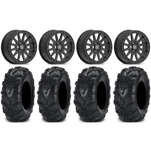 Valor V05 Beadlock 14" Wheels Black 27" Mud Lite II Tires Polaris RZR XP 1000 / PRO XP / Ranger XP 900/1000