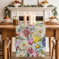thumbnail image 2 of Table Runner 70 Inches Long for Kitchen Dining, Spring Floral Dresser Scarf Farmhouse, Dining Table Decorations for Wedding/Parties, Farmhouse Elegant Flowers Watercolor 13 x 70 In, 2 of 8