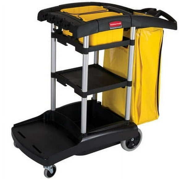 Rubbermaid High Capacity Janitor Cart - Streamlined Cleaning and Organization