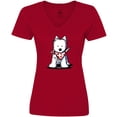 thumbnail image 3 of Inktastic Westie in Bandana Women's V-Neck T-Shirt, 3 of 5