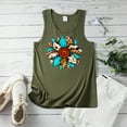 thumbnail image 3 of Aayomet WomenâS Sleeveless Women's Casual V Neck Sleeveless Ribbed Knit Cami Crop Top,Army Green XXL, 3 of 5